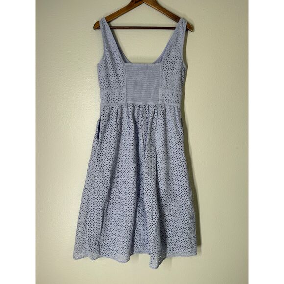 J Crew Purple Eyelet Lace Babydoll Midi Dress Sz 6 Cottagecore Boho Feminine - Picture 3 of 13